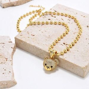 Teddy bear necklace M630
